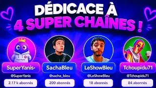 Miniature : 🔥Gros dédicace a mes 4 collègues YouTubeurs🔥 FT :@SuperYanis- @sacha_bleu @LeShowBleu @Tchoupidu71