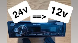 Miniature : Faire fonctionner un autoradio 12v Sur un Poid Lourd 24v // Montage à blanc sur établie 