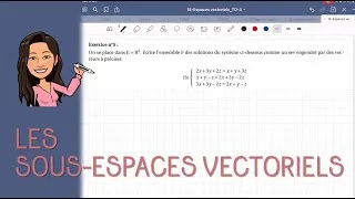 Miniature : Correction TD15 exercice5: Sous espace vectoriel, ensemble vect