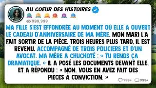 Miniature : Ma fille s'est effondrée au moment où elle a ouvert le cadeau d'anniversaire de ma mère. Mon mari...