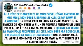 Miniature : À la fête de fiançailles de mon frère, j'étais enceinte de huit mois. Mon père a brandi les clés...