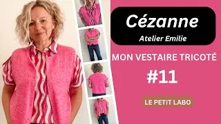 Miniature : Gilet CEZANNE - Emilie Luis - MON VESTIAIRE TRICOTE #11 - PIVOINE - Miss 85/15 et Lady Suri Soie
