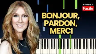 Miniature : Céline Dion - Bonjour, Pardon, Merci - Piano Tutorial Lyrics