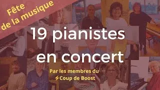 Miniature : Fête de la musique - 19 pianistes amateurs en concert  -Vidéo complète
