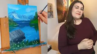 Miniature : peinture acrylique sur toile : tuto paysage