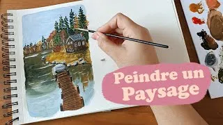 Miniature : PAYSAGE D 'AUTOMNE PEINTURE STEP BY STEP