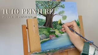 Miniature : 🌷 peindre un paysage fleuri : tuto peinture printemps 🌷