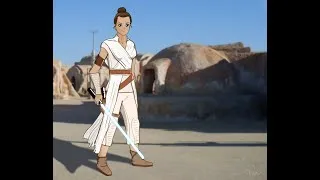 Miniature : Timelapse dessin - Rey Skywalker