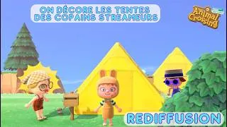 Miniature : 💞 |Tomo + ACNH| 🌿 “On continue la zone des streameurs, déco des tente et de l'extérieur”