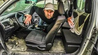 Miniature : NETTOYAGE INTÉRIEUR AUTO EN PROFONDEUR : Toyota Hilux très sale (AVANT / APRÈS) | VLOG