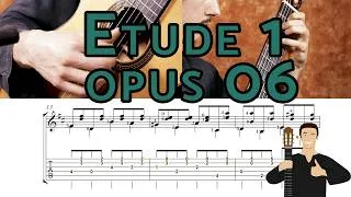 Miniature : Fernando Sor - Etude 01 Opus 06 Allegro Moderato - Tuto