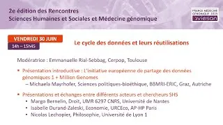 Miniature : Rencontres SHS et médecine génomique 2023 - Le cycle des données et leurs réutilisations