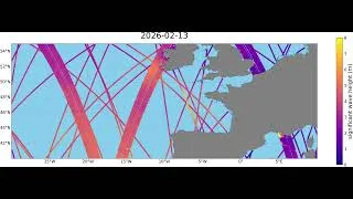 Miniature : Significant wave height west of Europe during Nils and Pedro storms (Feb. 2026) from altimetry