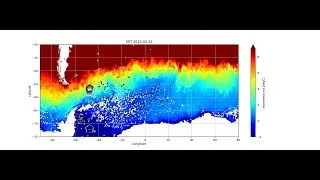 Miniature : July 2020-November 2024 animation of iceberg detections overlaid on multi-sensor SST