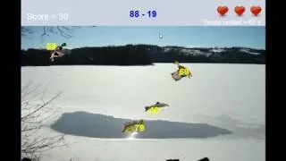 Miniature : 6eme video d'un jeu de maths de calcul mental sur la soustraction de deux nombres entiers