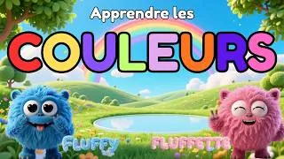 Miniature : Apprendre les Couleurs avec Fluffy et Fluffette 🌈  Vidéo Bébé #couleurs