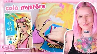 Miniature : coloriage mystère BARBIE 🩷🌴 pour le dernier stream !!! | 28/07/26 (Rediff Live)