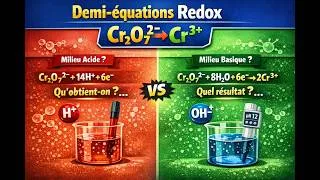 Miniature : Pourquoi une demi-équation change complètement entre milieu acide et basique?