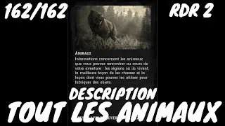 Miniature : Tout Les Animaux Red Dead Redemption 2