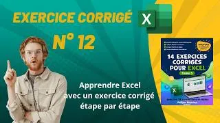 Miniature : Excel corrigé exercice 12 - Tome 3 ✅ Excel niveau simple pour débutant