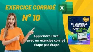 Miniature : Excel corrigé exercice 10 - Tome 3 ✅ Excel niveau simple pour débutant