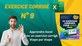 Miniature : Excel corrigé exercice 9 - Tome 3 ✅ Excel niveau simple pour débutant