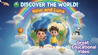 Miniature : 🌎🔍 Nino et Luna Découvrent les Choses du Monde Grande Vidéo Éducative pour Enfants.
