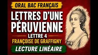 Miniature : Analyse linéaire Lettre d'une péruvienne Lettre 4 ( Oral bac français )
