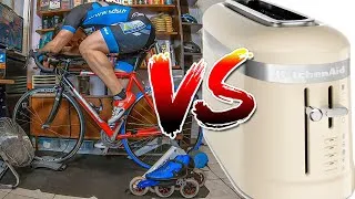 Miniature : Inline Speed Skater Vs. Toaster: Can He Power It?