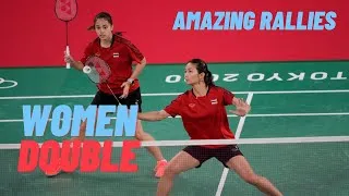 Miniature : This can happen in Women double !!  Badminton Trickshots