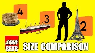 Miniature : LEGO SET SIZE COMPARISON (number of pieces) AT SCALE - TOP 10