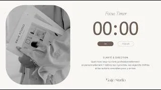 Miniature : Minimalist Focus Timer (1h) — Fixer ses objectifs du mois | Entrepreneuse