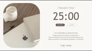 Miniature : Minimalist Pomodoro Timer (4×25min) — Créer & rédiger ses fiches produits | Entrepreneuse