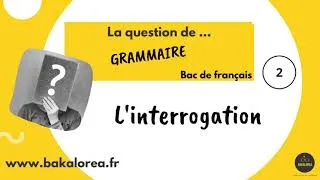 Miniature : L'interrogation ou question de grammaire pour l'oral du bac de français