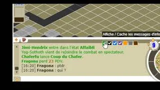 Miniature : 1h30 de combat 200 tours contre Fragona La iop salééé ... MONOCOMPTE X PVP LVL60/80