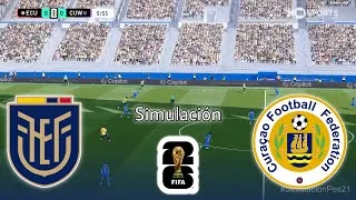 Miniature : ECUADOR vs CURAZAO | ¡PARTIDO QUE PUEDE DEFINIR EL GRUPO! ⚽ simulación y predicción PES 2021