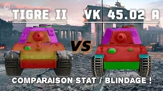 Miniature : Tigre II VS VK 45.02 A ( Stat + Blindage) - Wotblitz FR