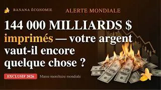Miniature : 144 000 MILLIARDS imprimés : pourquoi votre argent vaut moins en 2026 (explication simple)