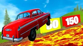 Miniature : Voitures VS Route de LAVE🌋 (BeamNG Drive)