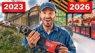 Miniature : J’ai passé 3 ANS à CONSTRUIRE mon GARAGE de RÊVE !