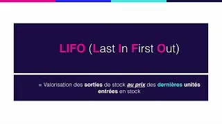 Miniature : V49 - Méthode LIFO : valorisation des stocks en comptabilité