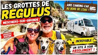 Miniature : GROTTES DE REGULUS : MESHERS SUR GIRONDE aire camping car! #MeschersSurGironde #CampingCar #vanlife