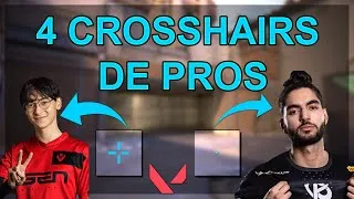 Miniature : LES 4 MEILLEURS CROSSHAIRS DE PROS VALORANT - TenZ , Scream ...
