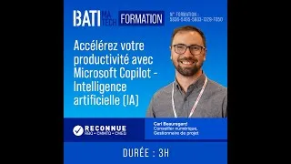 Miniature : Accélérez votre productivité avec Microsoft Copilot – Intelligence artificielle (IA) et construction
