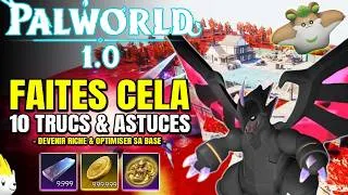 Miniature : Palworld 1.0 - 10 TRUCS & ASTUCES que vous avez peut-être manqué - Optimiser sa Base & Devenir Riche