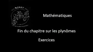 Miniature : Mathématiques (11-06) -  Fin du cours sur les polynômes et exercices