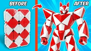 Miniature : Jouet fidget LEGO : transformer des snake cubes en ROBOT géant | BEAR Bricks France