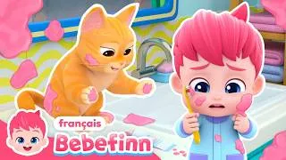 Miniature : Miou, le Fauteur de Trouble 🐱 | EP134 | Bebefinn en français 👶 Chansons pour Enfants