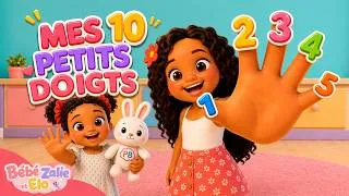 Miniature : Mes 10 petits doigts 🖐️ | Comptine pour compter | Apprendre à compter jusqu'à 10 - Bébé zalie et Elo