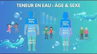 Miniature : Variations de la teneur en eau de l’organisme en fonction de l’âge et du sexe